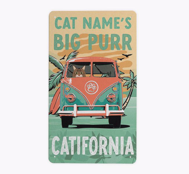 Catifornia: Personalized {breedCommonName} Metal Sign 